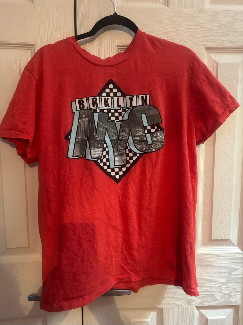 Free State Red women’s ' NYC Graphic Tee with Blue & Black Accents